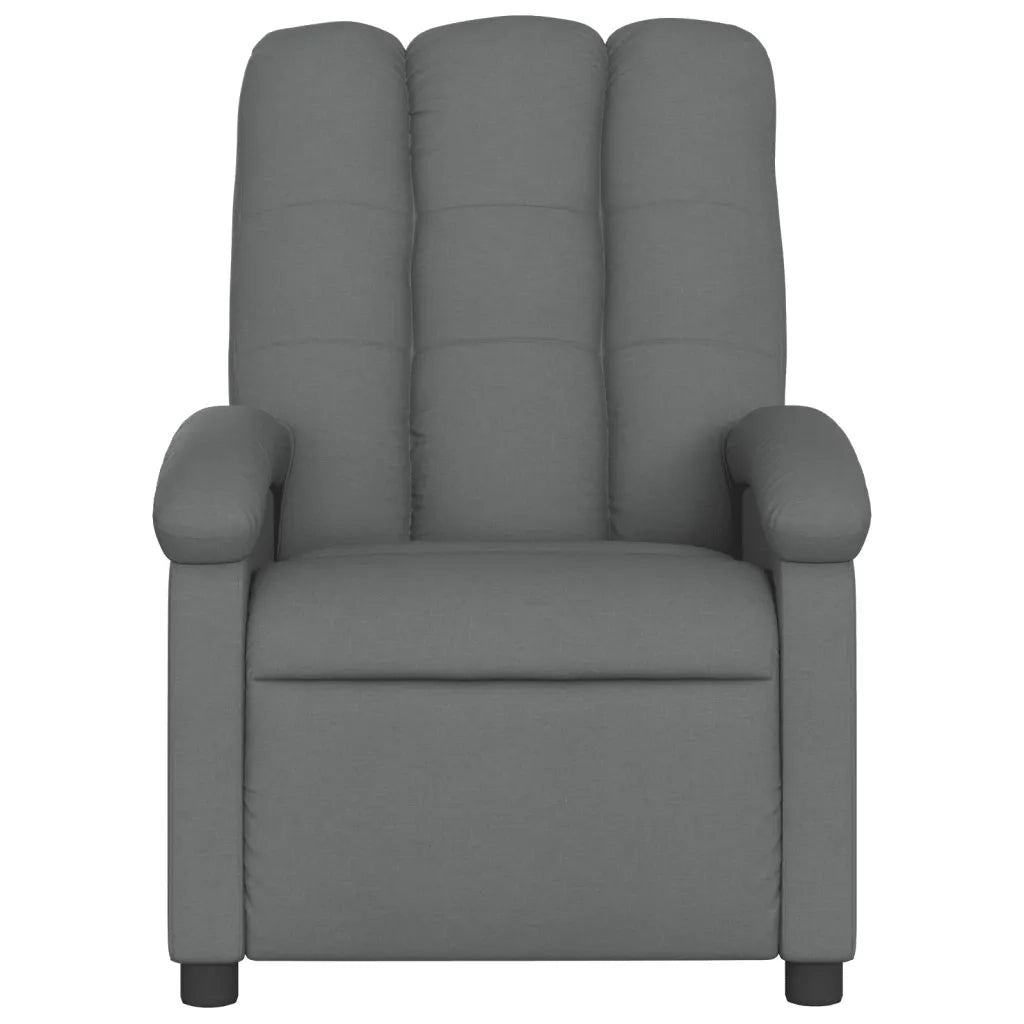 Poltrona reclinabile in tessuto grigio scuro 3205381