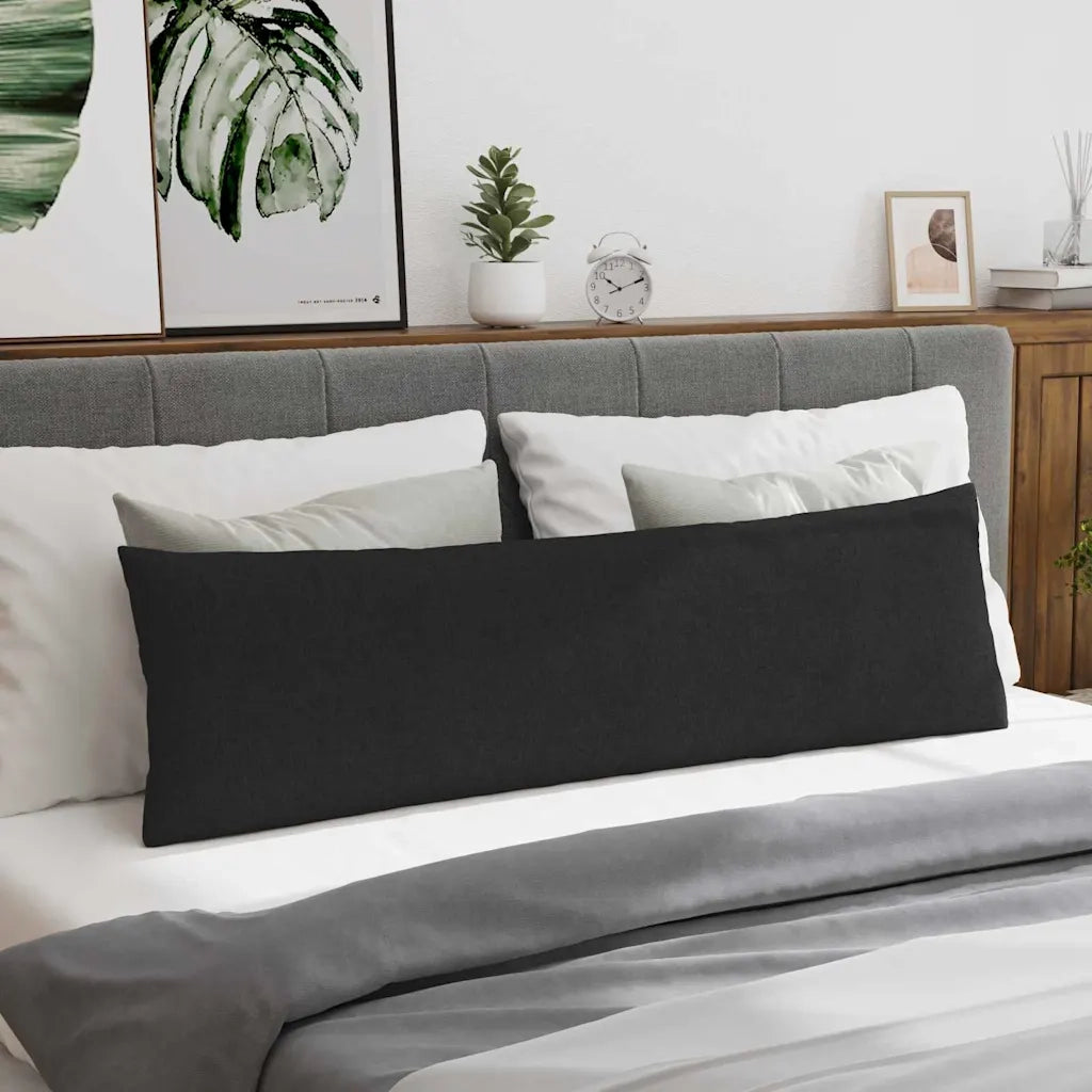Cuscini da Divano 2 pz | Cuscini per sedie Nero 145 x 40 cm Tessuto