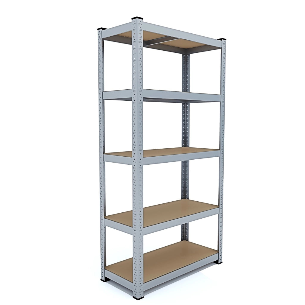 2 Scaffali In Metallo E MDF Ad Alta Portata Fino A 875 Kg Con 5 Ripiani Regolabili Ideali Per Garage Officina Cantina Capannone Magazzino Struttura Modulare 180 X 90 X 40 Cm