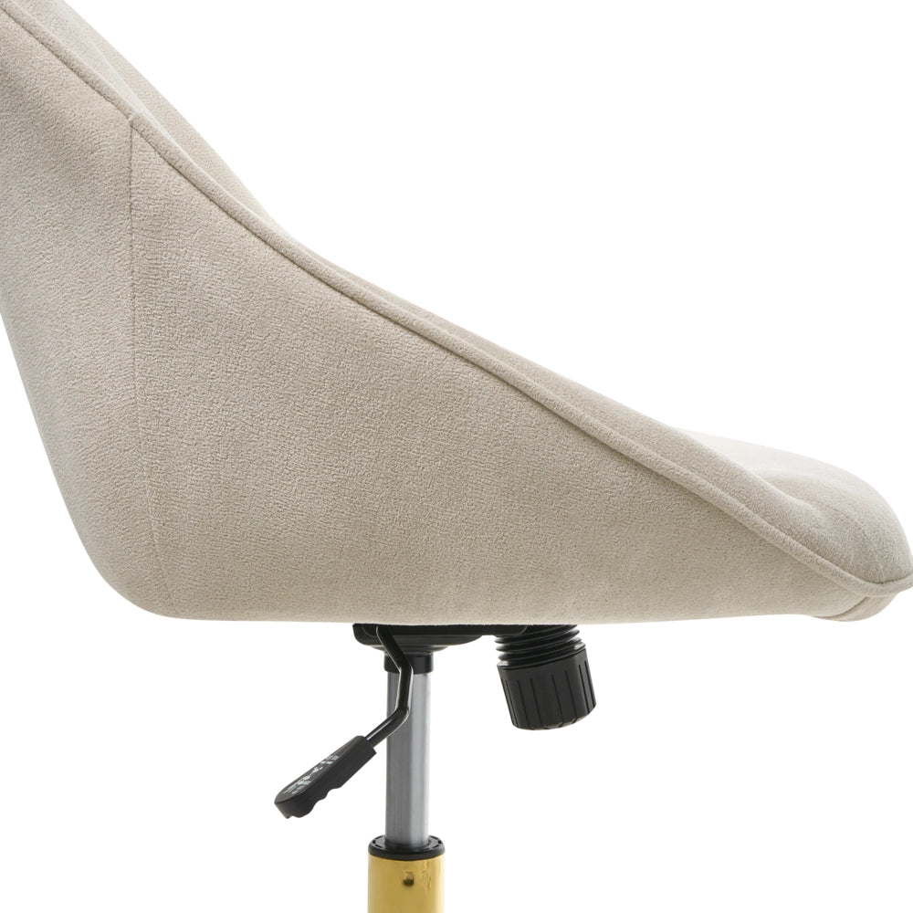 Sedia da ufficio in velluto beige chiaro Arredamento da ufficio elegante