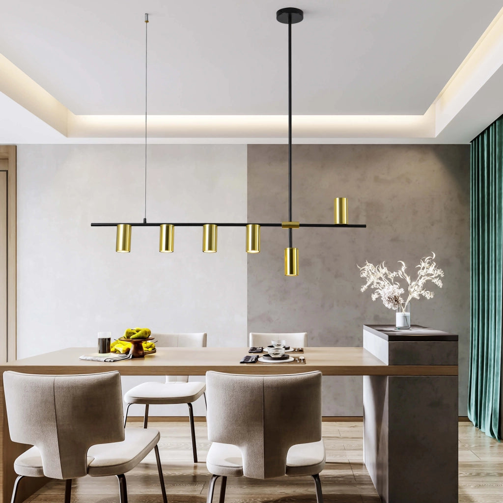 Lampada a sospensione Arizona 6xGU10 nero/oro Light Prestige