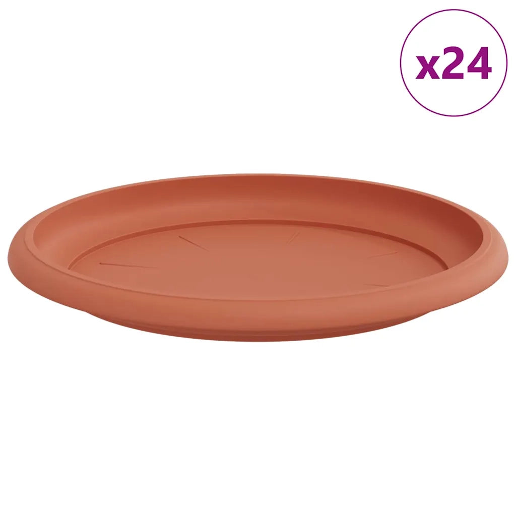 Vassoio Rotondo per Fiori 24 pz Rosso Mattone ? 14 x 2 cm CFW3034653