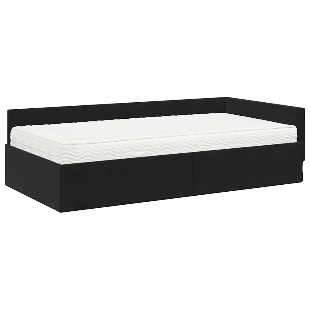 Struttura Letto Angolare con Materasso 2 pcs Grigio Velluto