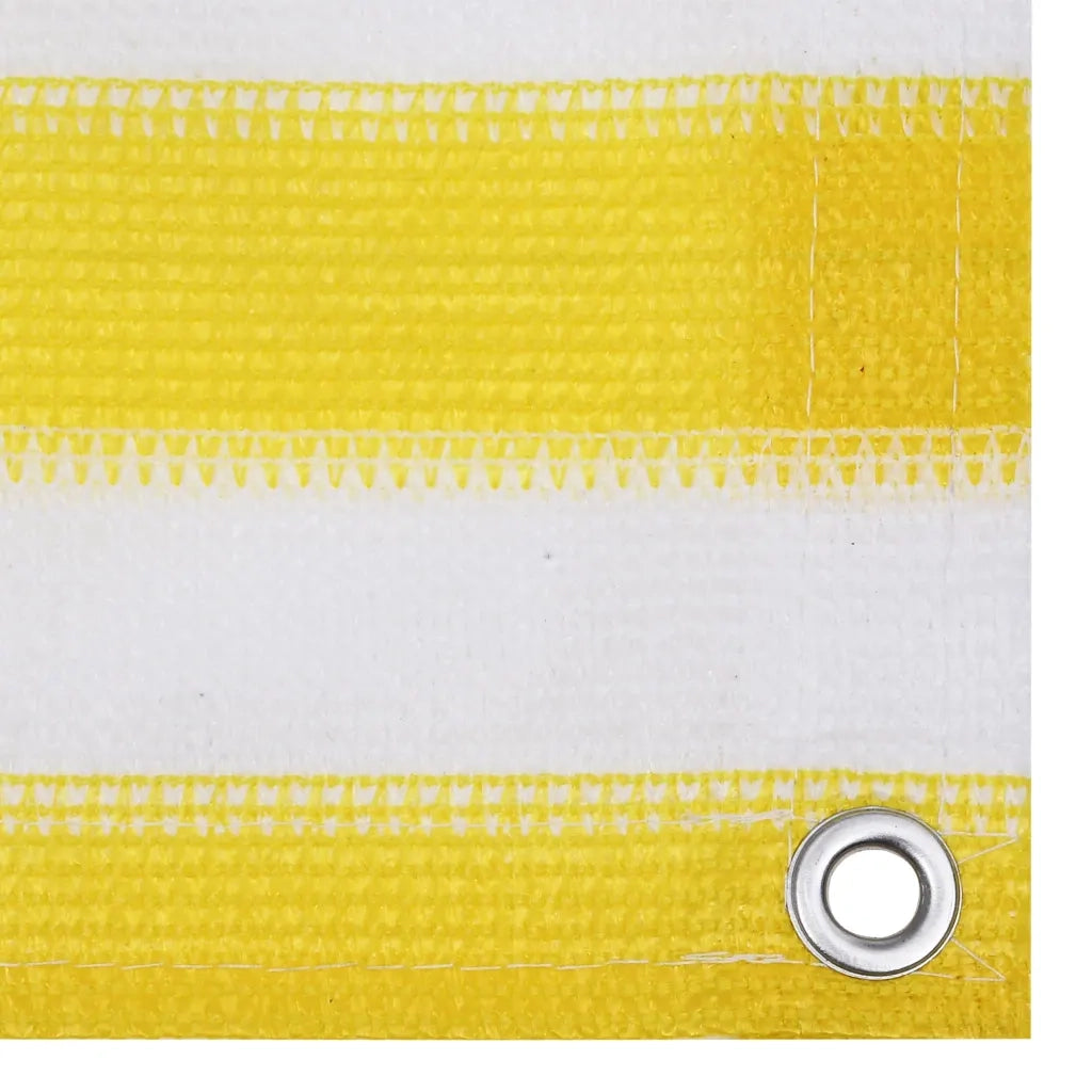 Schermo da balcone | Paravento da Balcone Giallo e Bianco 120x500 cm in HDPE