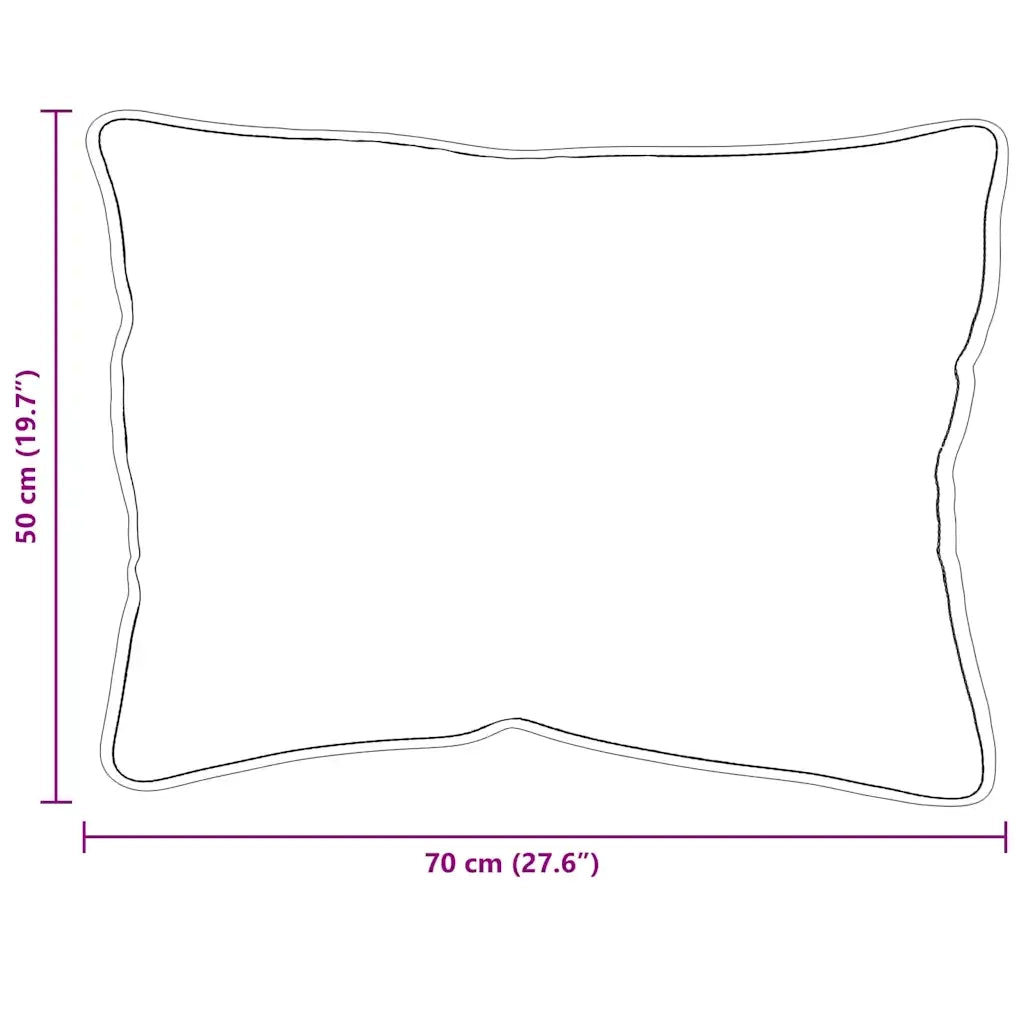 Cuscino 2 pcs Bianco 70 x 52 x 20 cm Cotone e Poliestere 42007805