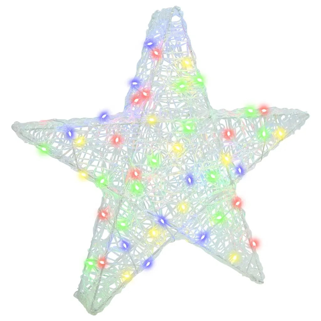 Stella 3D con 50 LED Multicolore 55 x 53.5 x 10 cm Acrilico 42019101