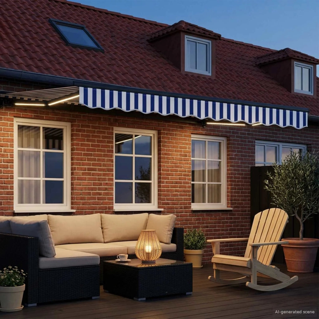 Cornice per Tenda Manuale con LED 3 x 2 m
