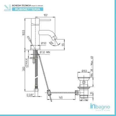 Miscelatore Lavabo Cromo Piralla Serie Essenza