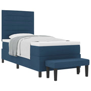 Letto a molle con testiera Blu 90 x 190 cm Tessuto 3343959