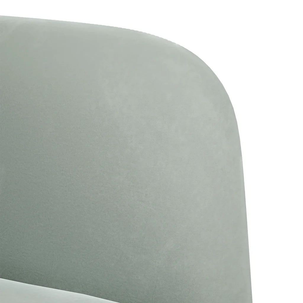 Divano Poltrona | Sedia con Braccioli Grigio Chiaro 54 cm in Velluto