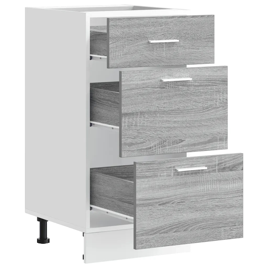 Pensile da cucina | Armadio Inferiore ¡°Lyon¡± Grigio Sonoma 40x46x81,5 cm
