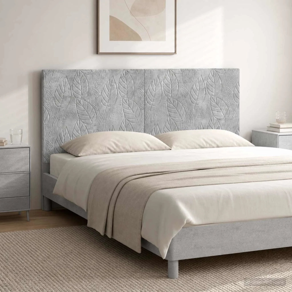 Testiera da Muro DELFT Grigio Cemento Legno ingegnerizzato 897188
