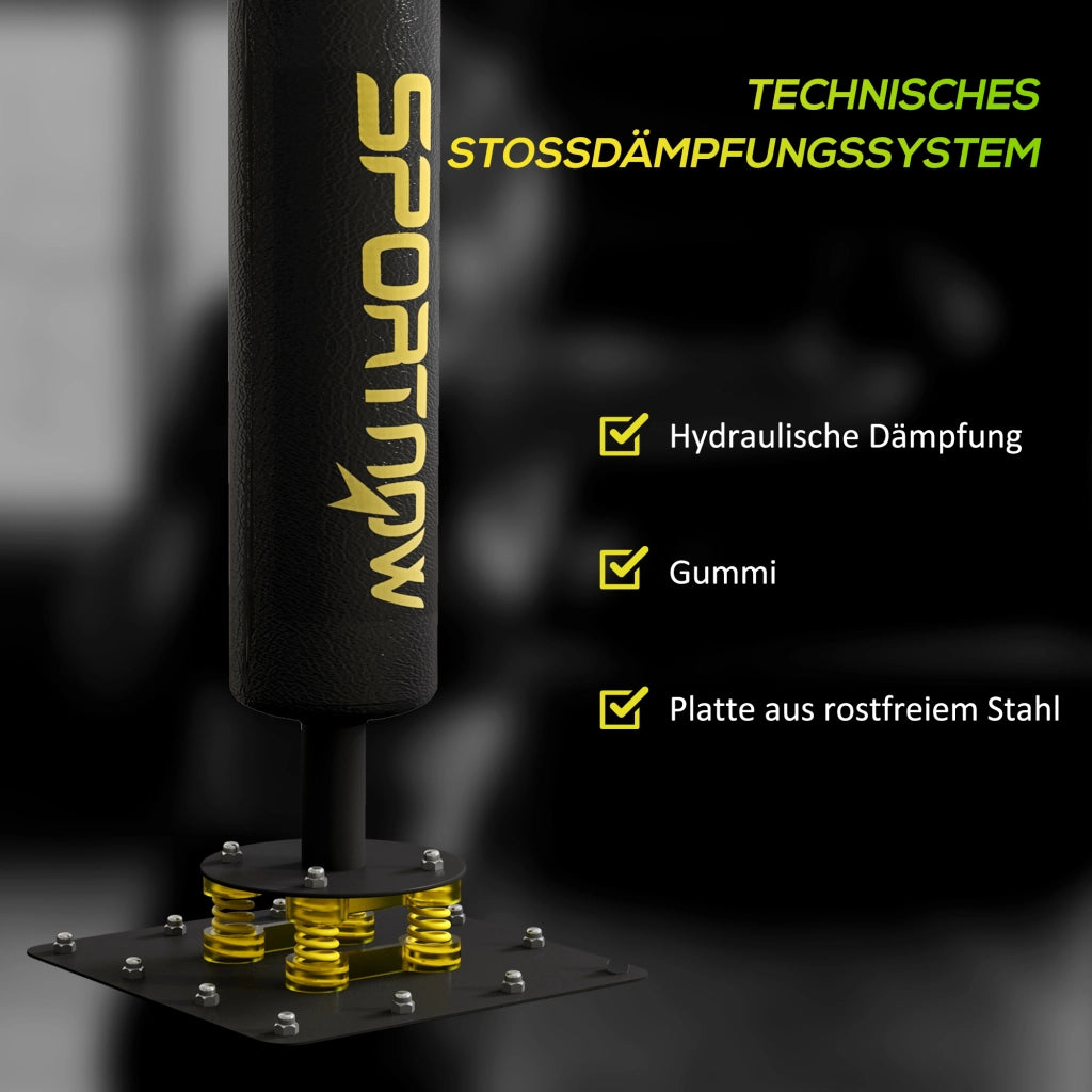 Sacco da Boxe con Supporto ¨C Xylo ¨C Altezza Regolabile 140-205 cm, Speed Ball, Barra Girevole, Nero
