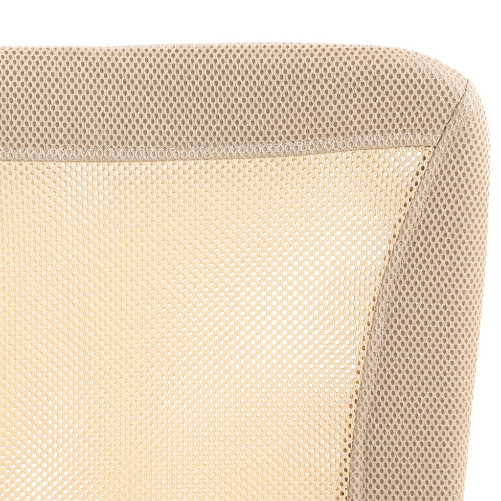 Sedia da ufficio ergonomica ¨C Minimal ¨C rete beige, cromata, altezza regolabile