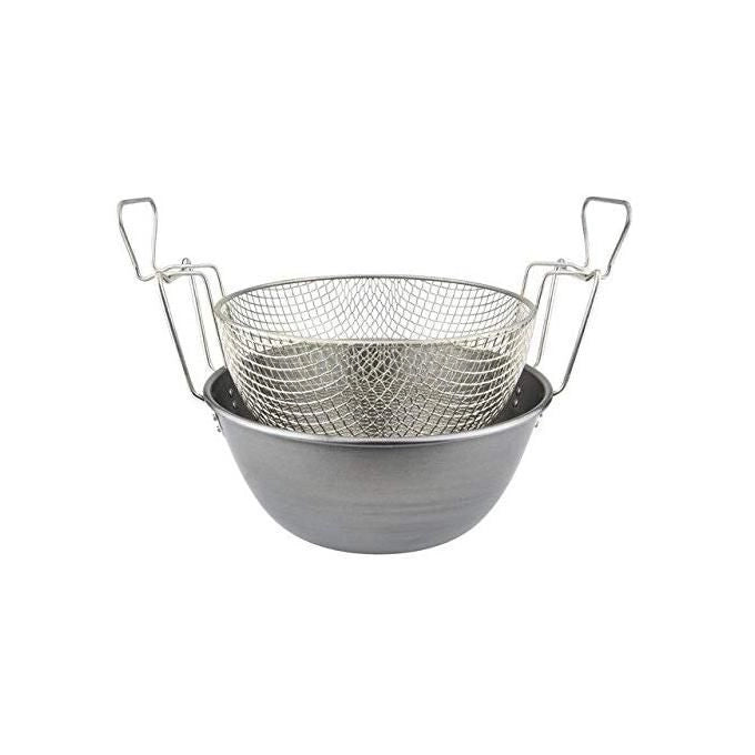 Friggitrice con cestello in ferro spazzolato Cm 26