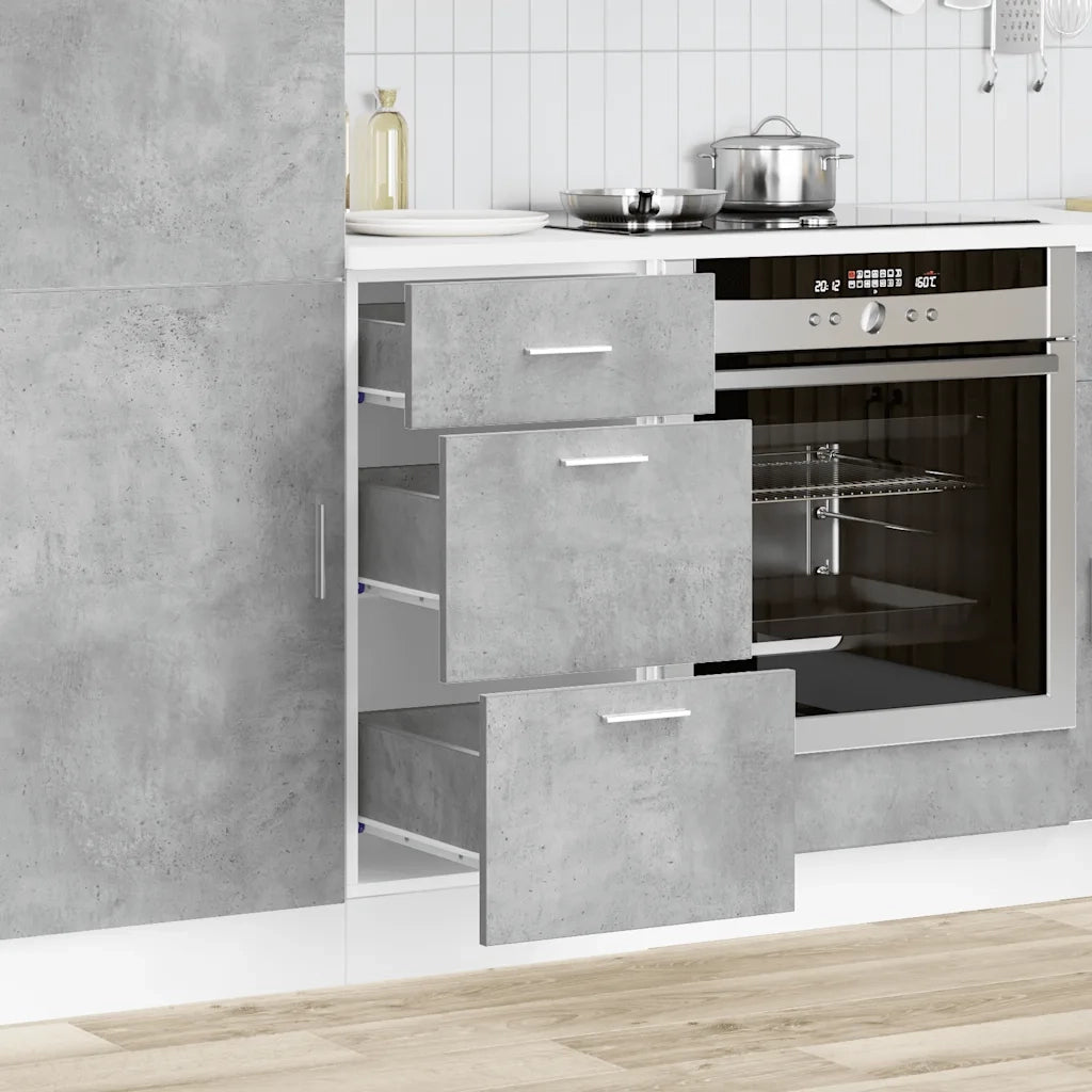 Pensile da cucina | Armadio Inferiore ¡°Lyon¡± Grigio Cemento 40x46x81,5cm