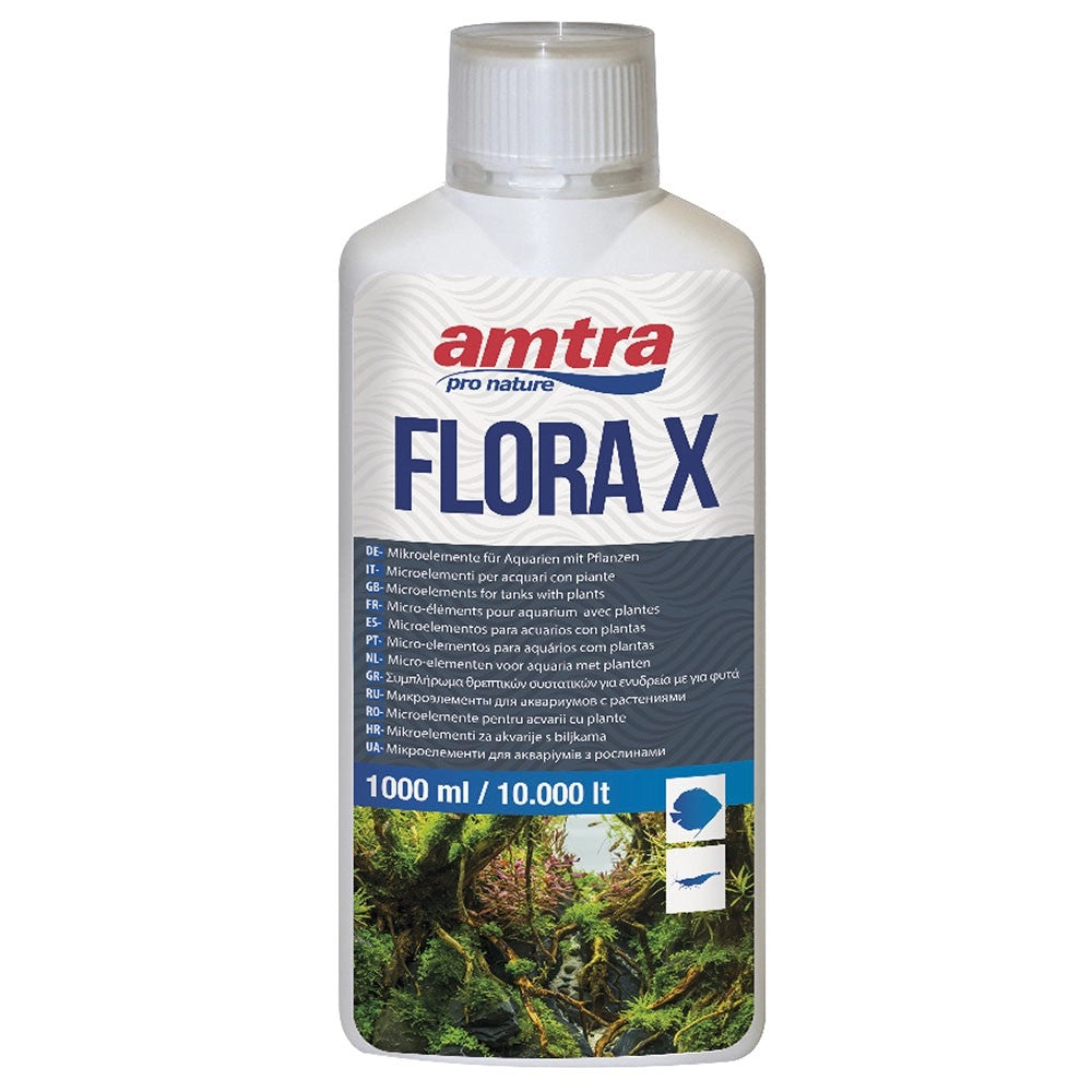 Amtra Flora X - fertilizzante biologico completo con ferro bivalente Formato: 1000 ml