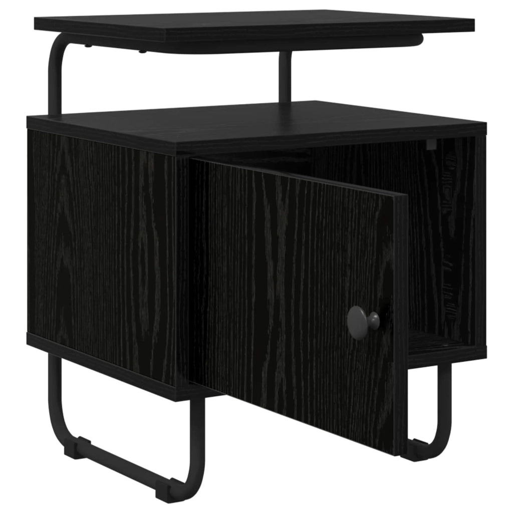 Armadio da Notte Rovere Nero Legno ingegnerizzato 8007635