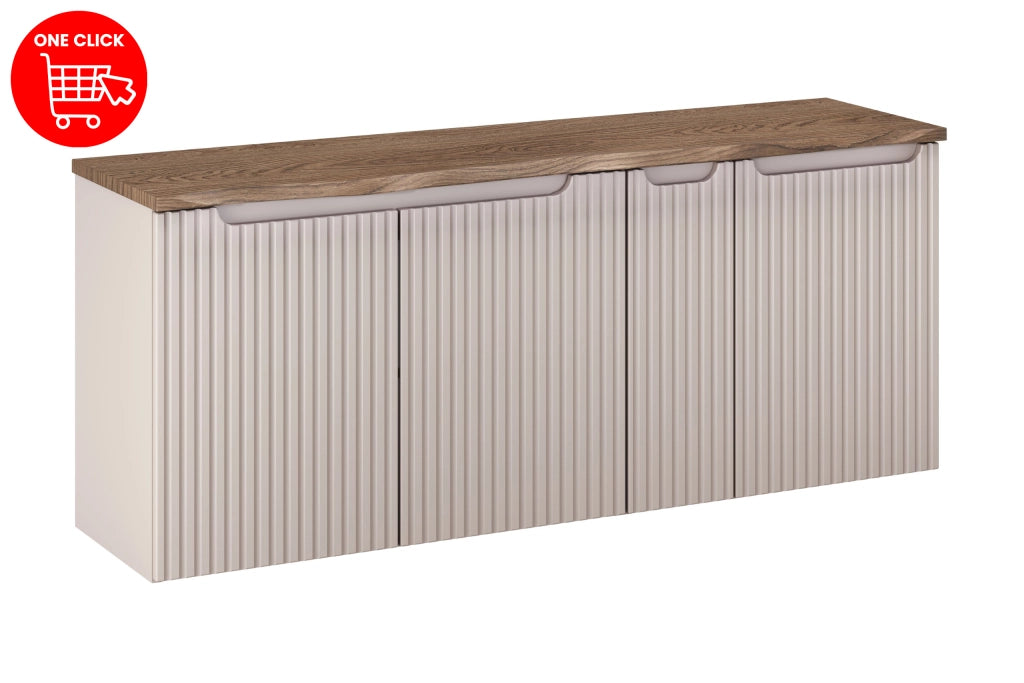 Set mobili bagno 140 cm con piano Nova Cashmere 140 cm