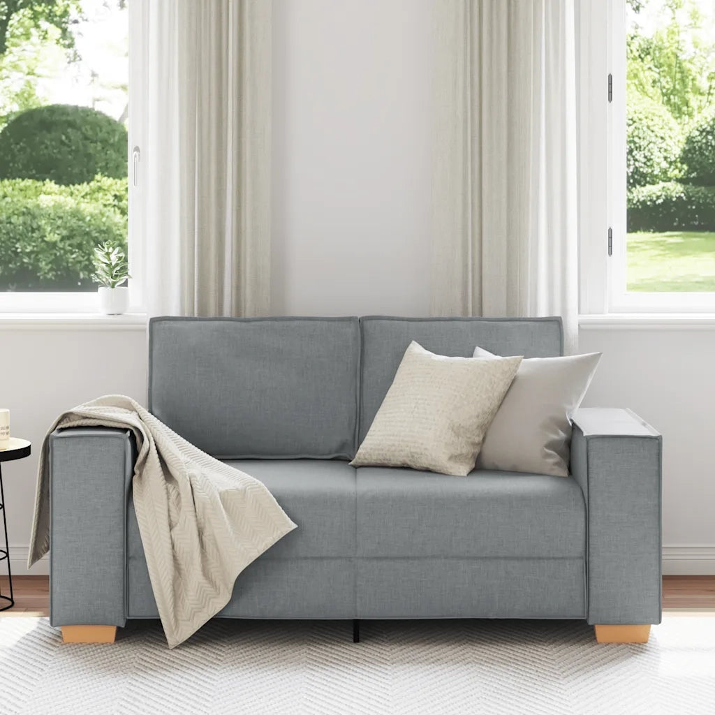 Divano a 2 posti Grigio chiaro 160x78x84 cm in tessuto 4104970