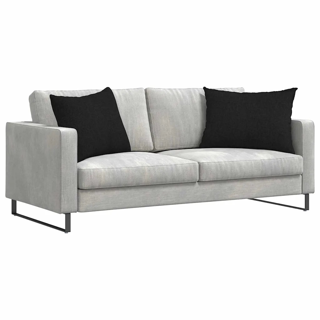 Cuscini da Divano 2 pz-Set di 2 Cuscini per Sofa Nero 70 x 50 cm Tessuto 201265