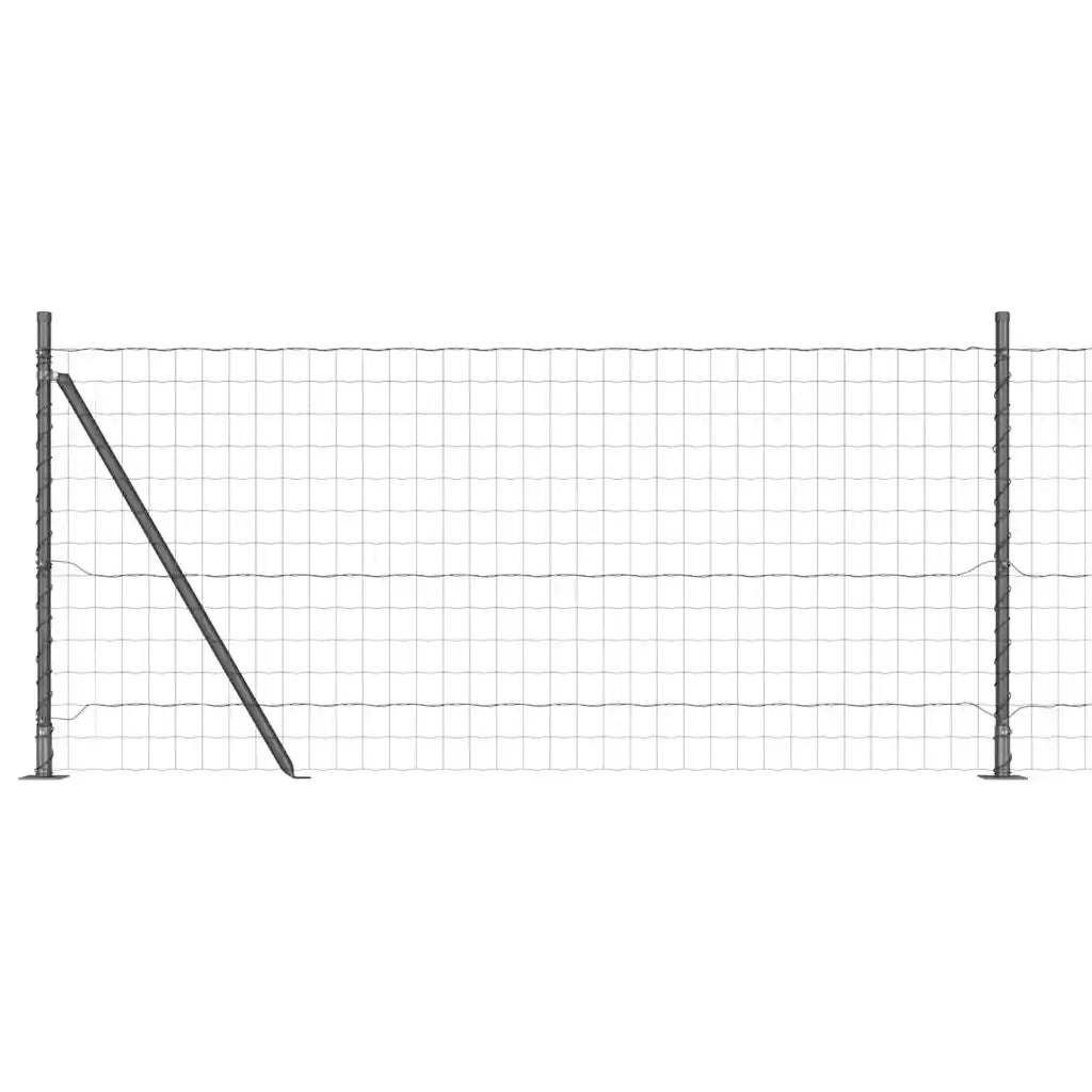 Recinzione da Giardino | Recinzione con Posto Grigio 0,8 x 10 m Acciaio