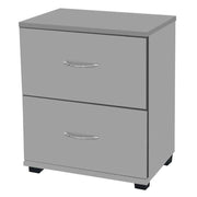 COMODINO CON 2 CASSETTI GRIGIO 40 X 30 X 45 CM