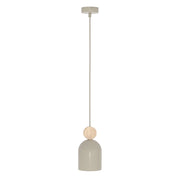 Lampada a sospensione MESI beige legno 1xGU10 Emibig
