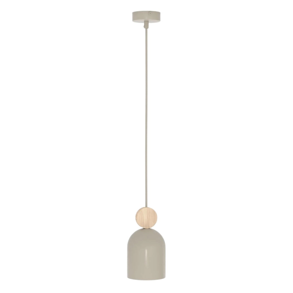 Lampada a sospensione MESI beige legno 1xGU10 Emibig