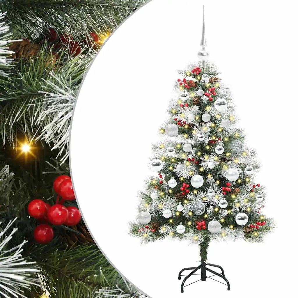 Albero di Natale artificiale Verde e bianco 120 cm 3395166