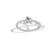 Plafoniera Industrial-Minimal Bungee Metallo Bianco 1 Luce E27 D50Cm