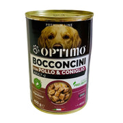 OPTIMO BOCCONCINI PER CANE AL GUSTO POLLO E CONIGLIO DA 400 GR