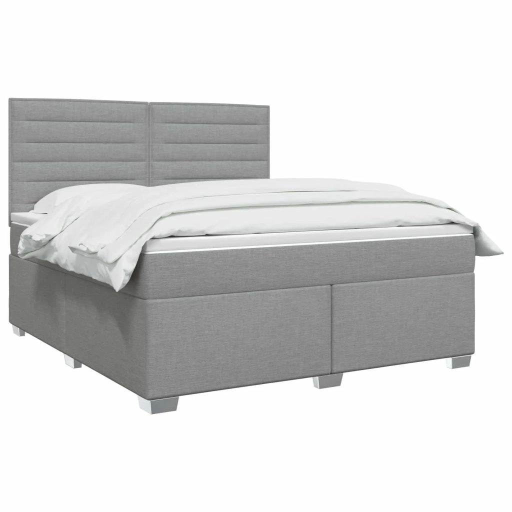 Letto box spring con materasso Grigio Chiaro 140 x 200 cm 3453416