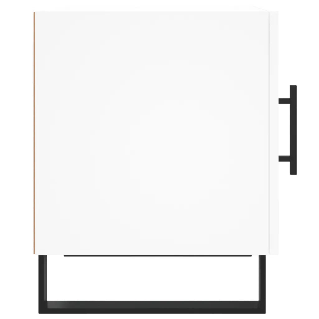 Set di 2 Comodini | Armadio da Notte | Mobiletto da notte Bianchi 40x40x50 cm in Legno Multistrato
