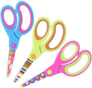 Scaletta per Bambini con Punta Piana - Coltellini in Acciaio Inossidabile - Manico morbido - 3 Set - Dimensioni 13x5 cm - Scaletta per Bambini