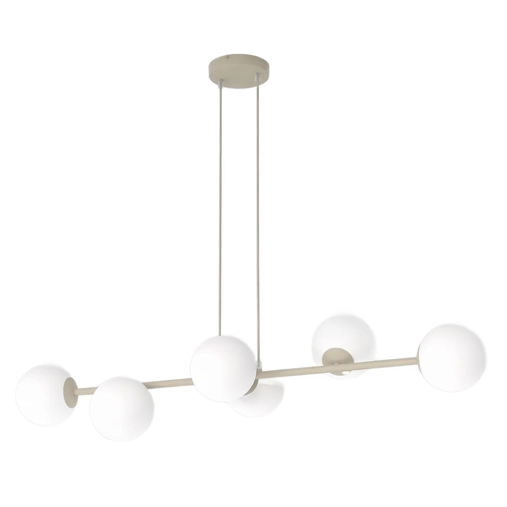 Lampada a sospensione Magnus 6xE14 beige bianco Emibig