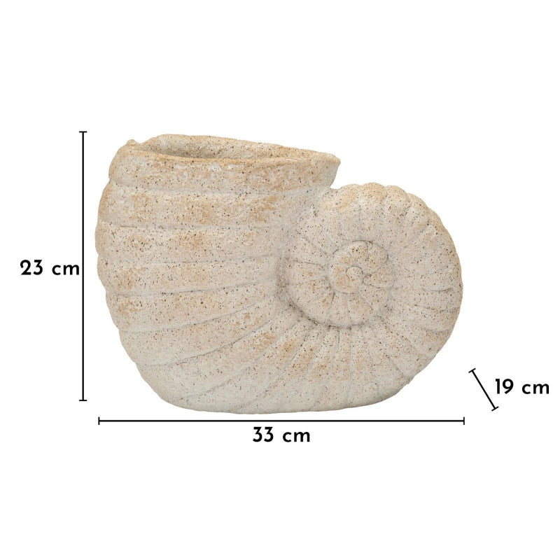 Vaso Shell Sand -a- cm 33x19x23 (apertura cm ø 13)