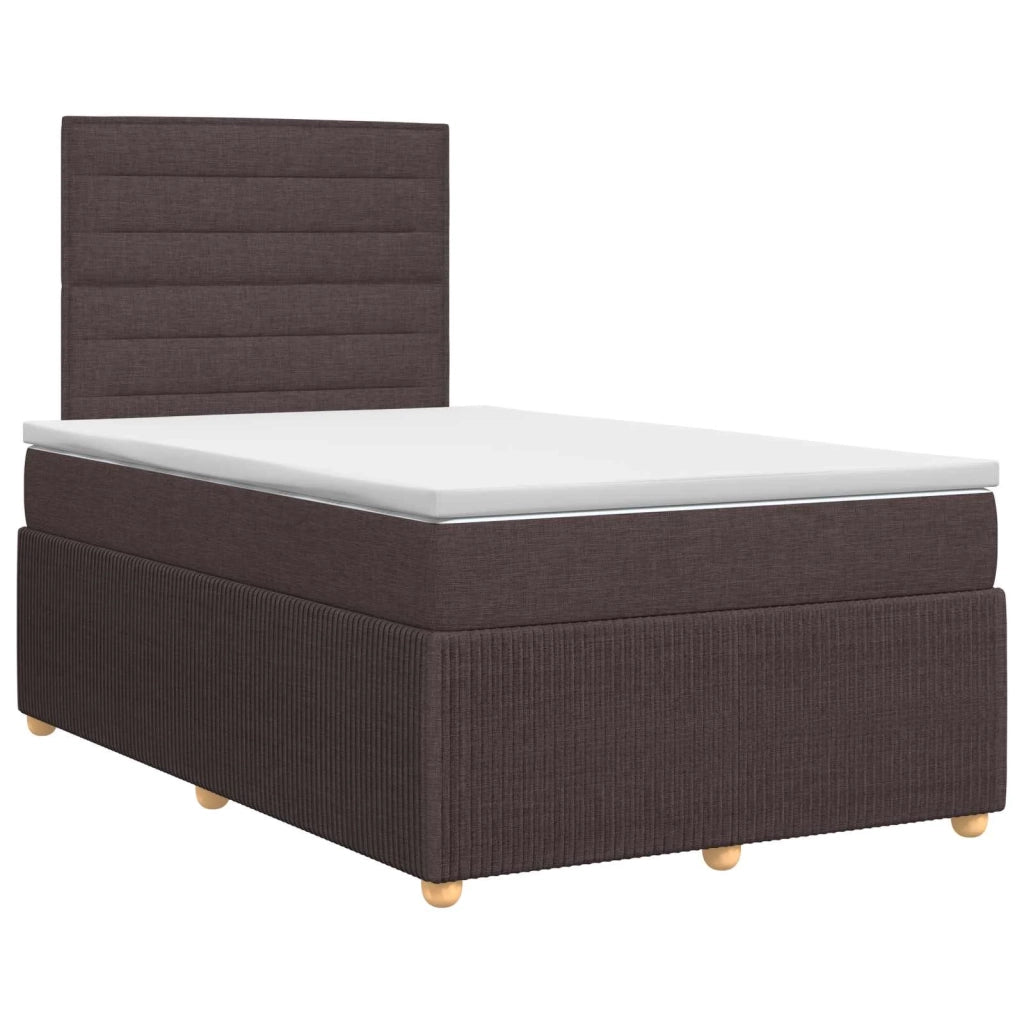 Letto box spring con materasso Marrone Scuro 120 x 190 cm 3454343