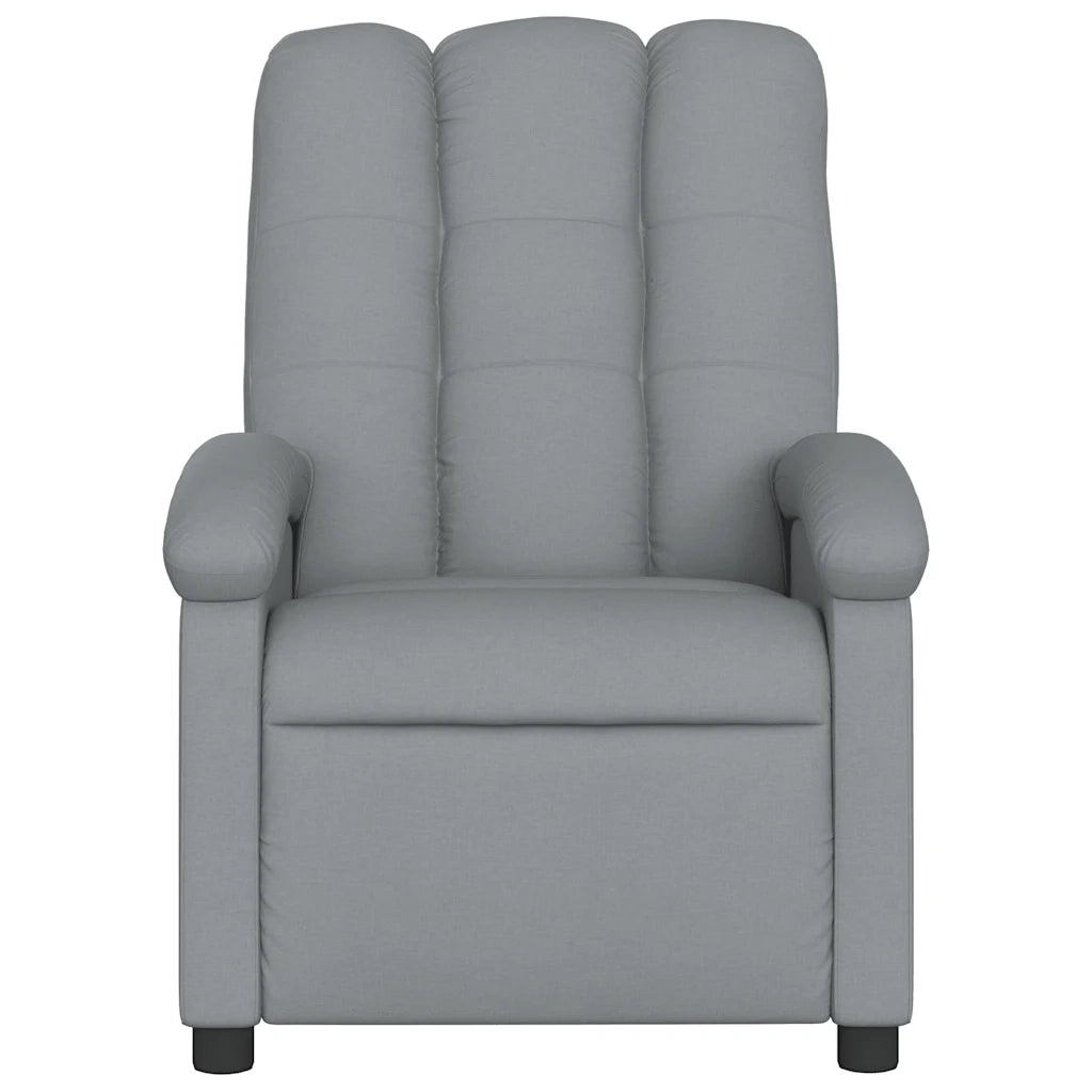 Poltrona reclinabile in tessuto grigio chiaro 3205380
