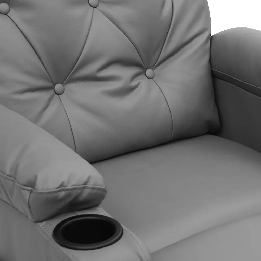 Poltrona | Sedia Relax Reclinabile Grigia in Similpelle