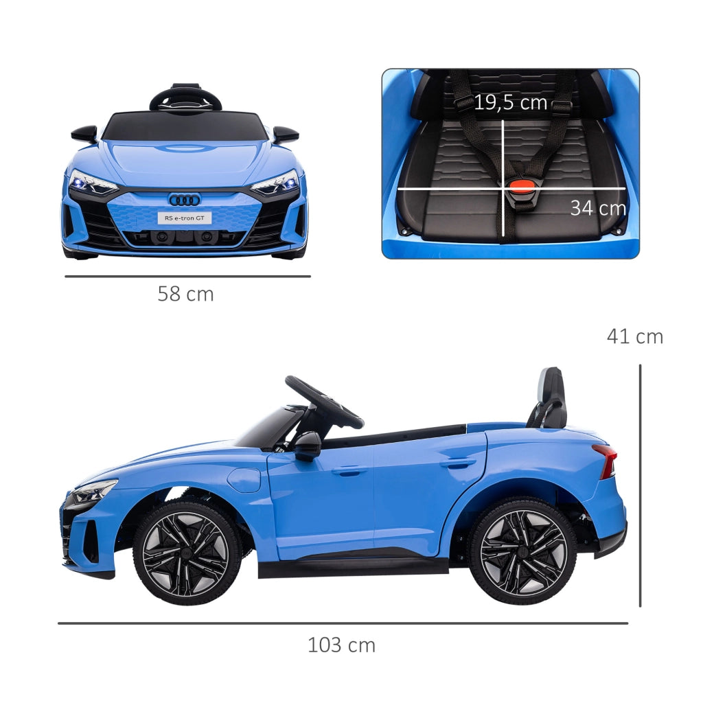 Auto Elettrica per Bambini Audi RS e-tron GT con Telecomando ¨C Minimal ¨C 103x58x41 cm Blu