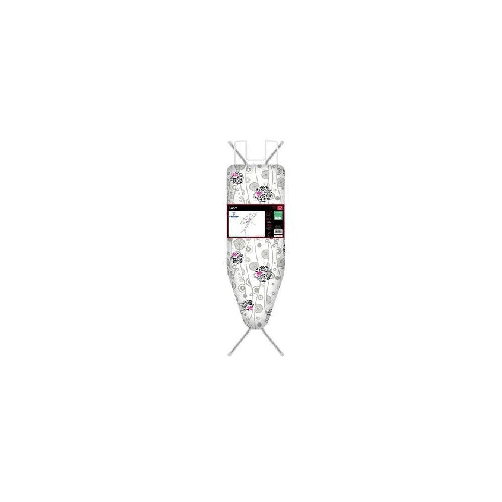 Trade Shop - Asse Stiro Easy In Acciaio 110x32 Cm Con Altezza Regolabile E Poggiaferro -