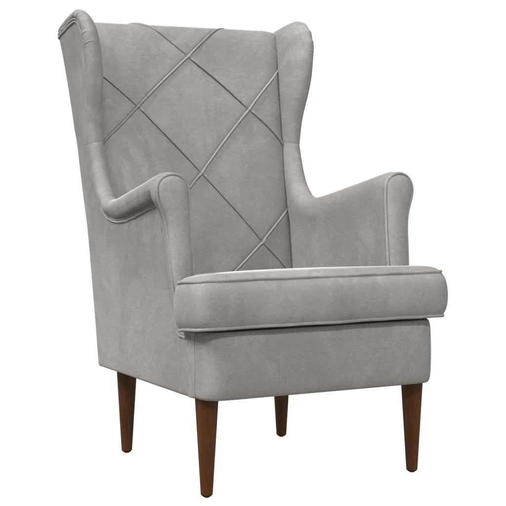 Poltrona | Sedia Relax Grigio Chiaro Velluto