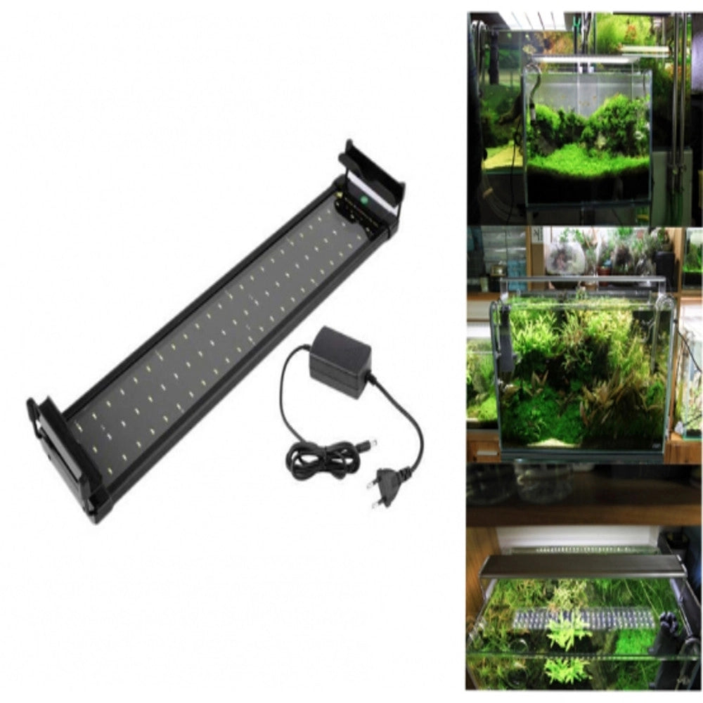 Trade Shop - Lampada 36w Plafoniera Allungabile Estendibile 72 Led Per Acquario 80-100cm -