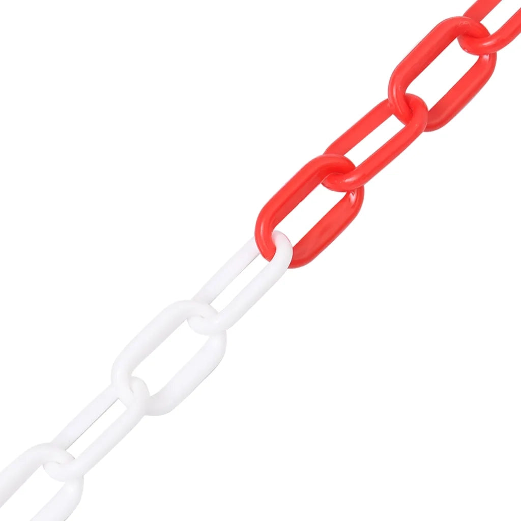 Catena Segnaletica Rossa e Bianca 100 m Ø6 mm in Plastica 150926