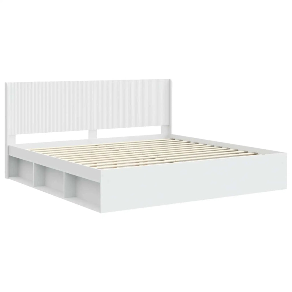 Letto da camera | Struttura del letto con stoccaggio e testata 3 pcs