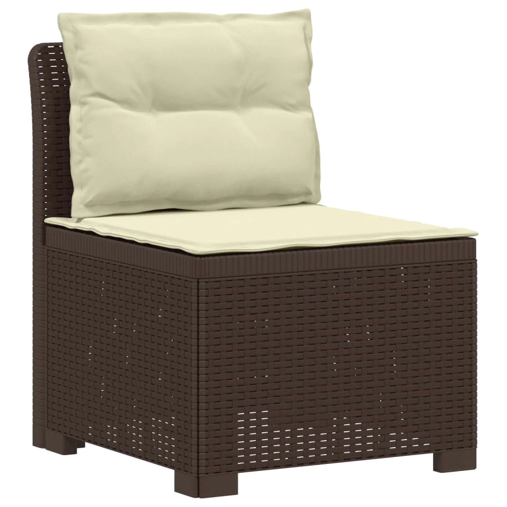 Divano da esterno-Divano da Giardino a 2 Posti con Cuscini Aspetto Rattan PP 425502