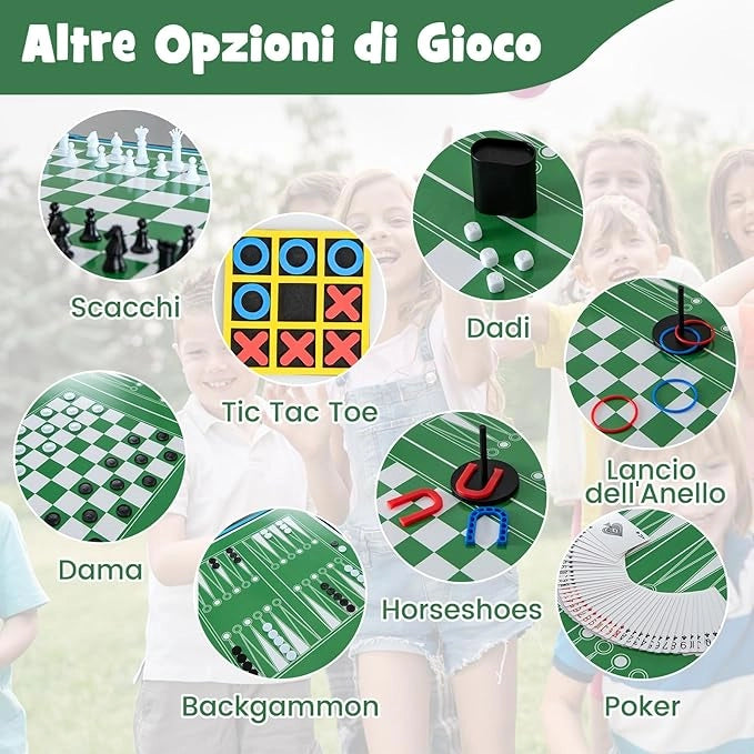15 in 1 Set da Tavolo da Gioco Combo, Tavolo Multigioco Basket Calcetto Hockey Biliardo Ping Pong Bowling Shuffleboard Scacchi ecc, Set Combinato per Giochi Multipli per Casa Ufficio Bar