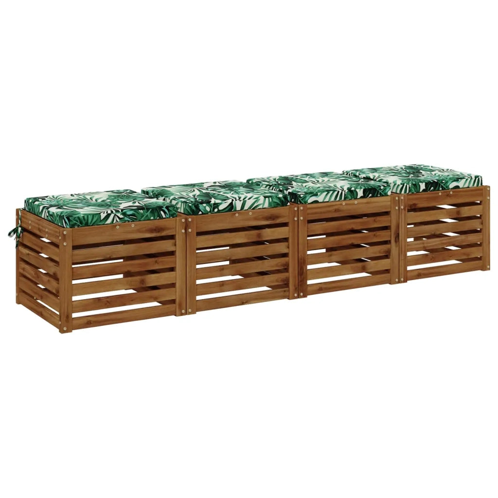 Cuscini per Sedia in 4 Pezzi SOEST 4 pz 100% Poliestere 944463