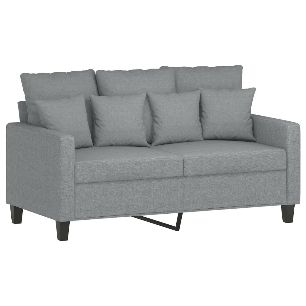 Set Divani 3 pz con Cuscini Grigio Chiaro in Tessuto 3201632